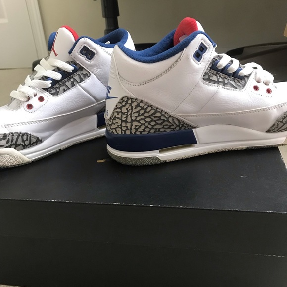 Nike Air Jordan 3 Retro OG True Blue 2016 Size 5.5Y WITH OG BOX AND RECEIPT - Picture 3 of 7